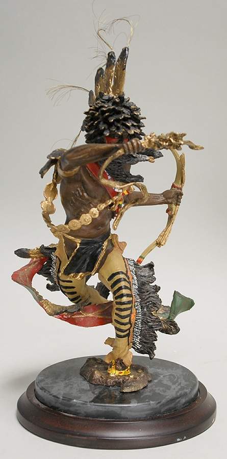 Native American Bronzes Spirit Of The Raven - No Box by Franklin Mint-1