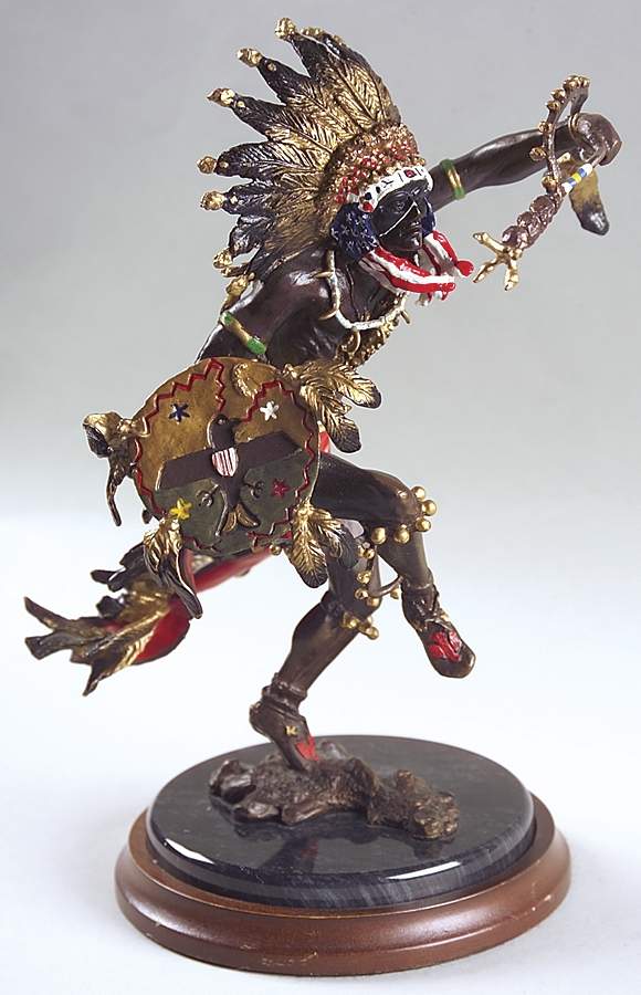 Native American Bronzes Spirit Of The Thunderbird - No Box by Franklin Mint-1