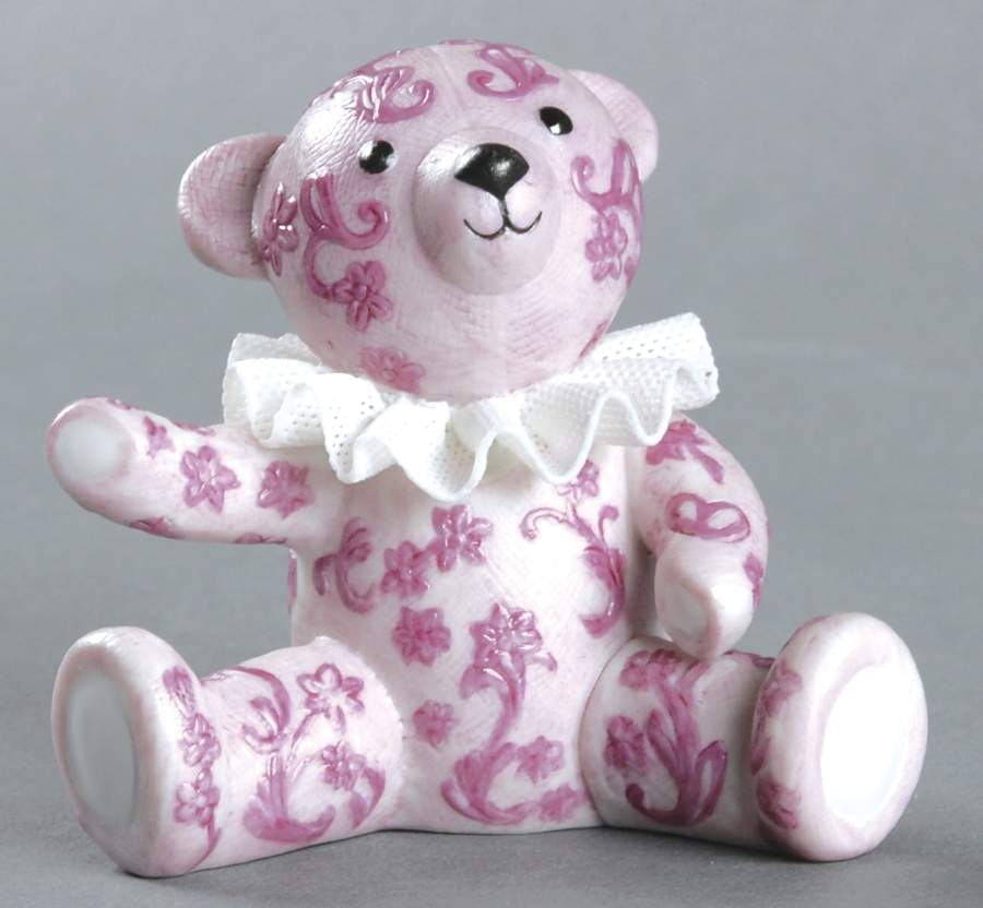 Teddy Bears: The Americana Collection Porcelain Lace Teddy - No Box by Franklin Mint-1