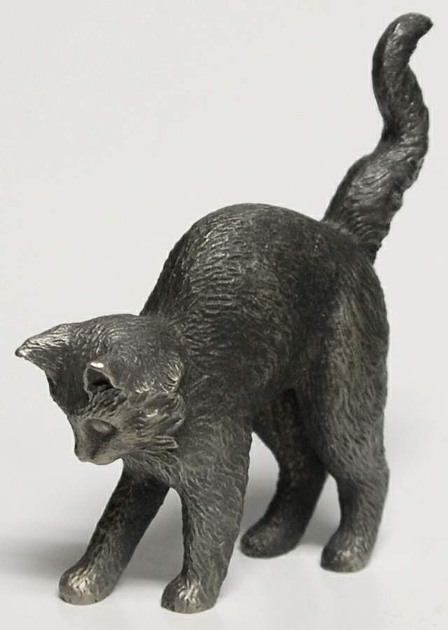 Curio Cabinet Cat Colonial Pewter - No Box by Franklin Mint-1