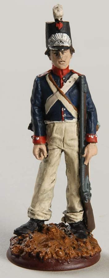 Regiments of Waterloo Soldaar Landmilitie Baraljon - Boxed by Franklin Mint-1