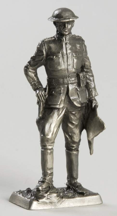 American Military Sculpture Collection Us Army Captain-1917 - No Box by Franklin Mint-1