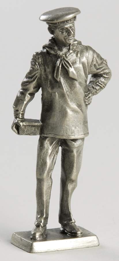 American Military Sculpture Collection Us Navy 2nd Class Petty Officer-1905 - No Box by Franklin Mint-1