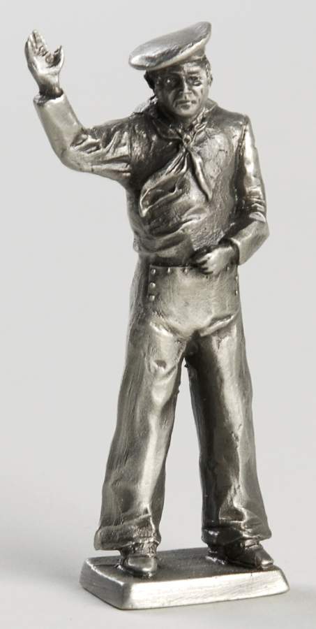 American Military Sculpture Collection Us Navy Gunner's Mate - No Box by Franklin Mint-1