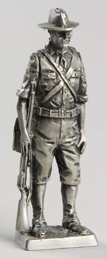 American Military Sculpture Collection Us Army Private-1898 - No Box by Franklin Mint-1