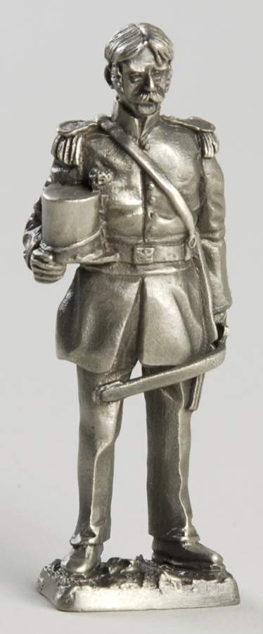 American Military Sculpture Collection Us Army Mounted Rifleman Captain - No Box by Franklin Mint-1