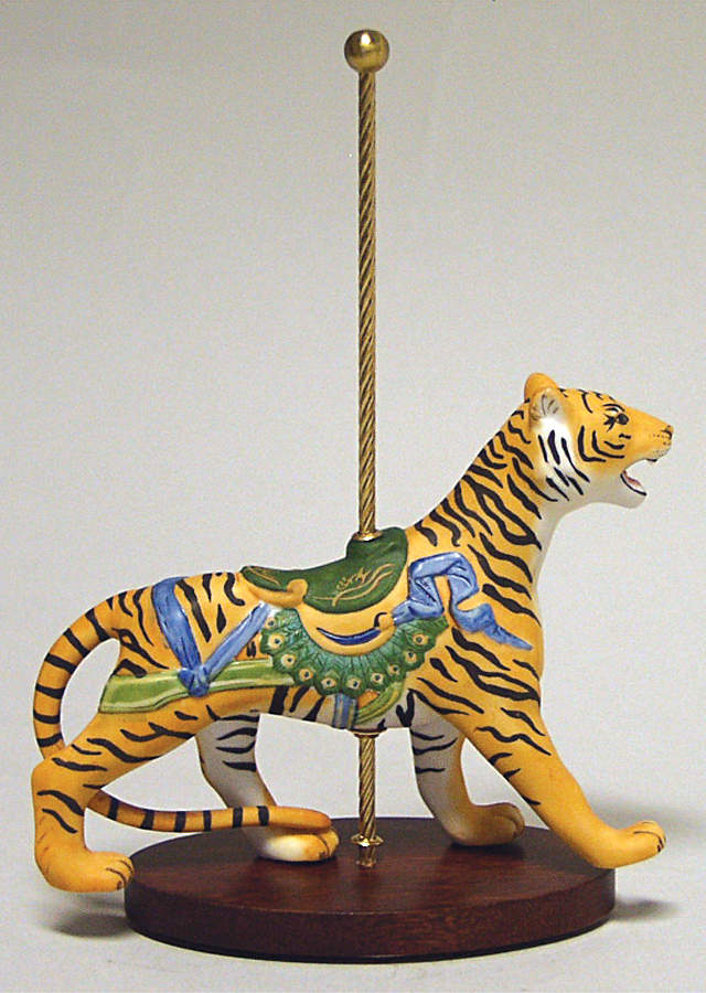Treasury of Carousel Art Tiger - No Box by Franklin Mint-1