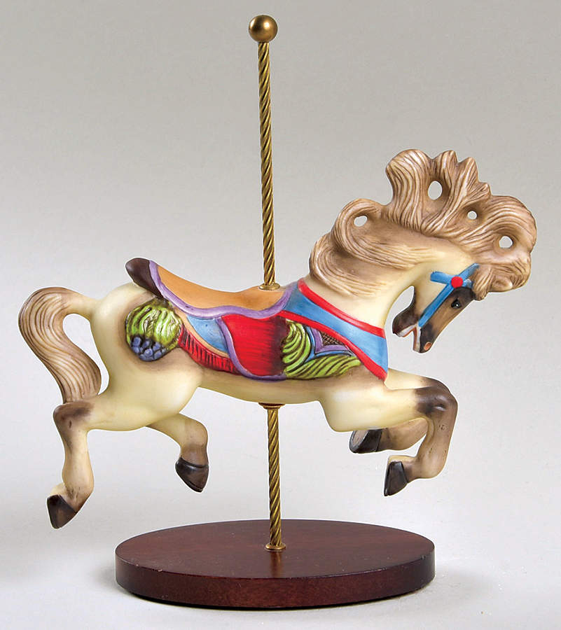 Treasury of Carousel Art Jumper Horse - No Box by Franklin Mint-1