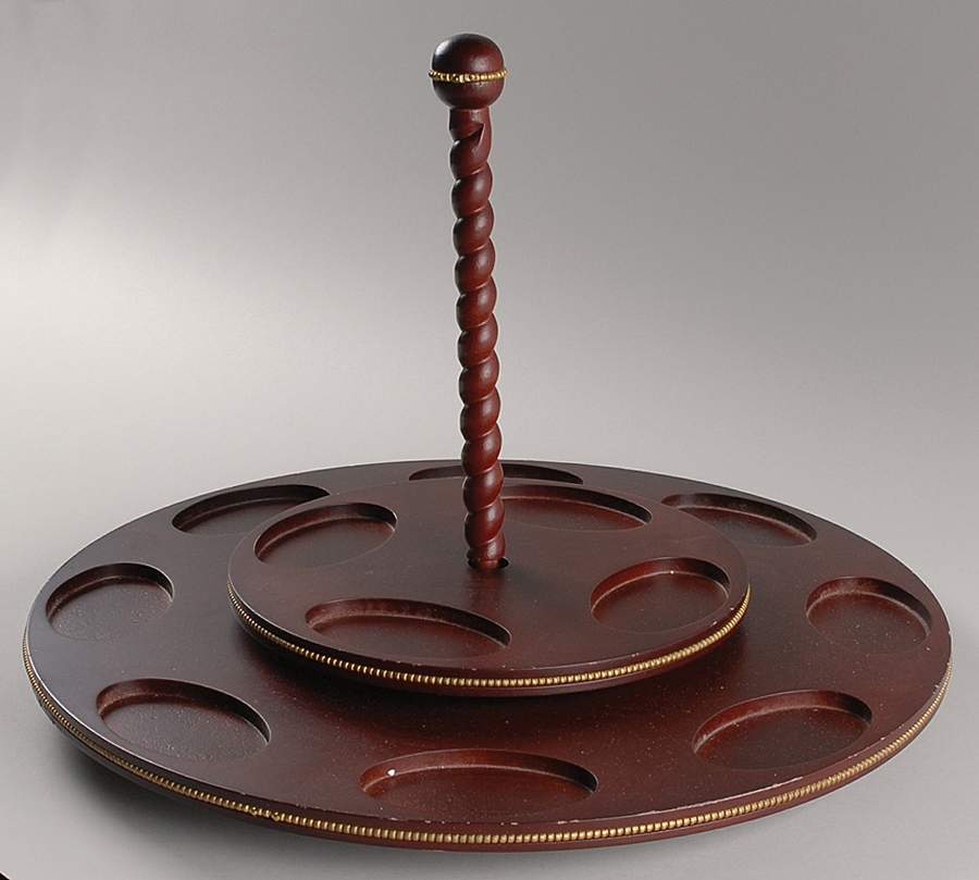Treasury of Carousel Art Wood Display Base - No Box by Franklin Mint-1