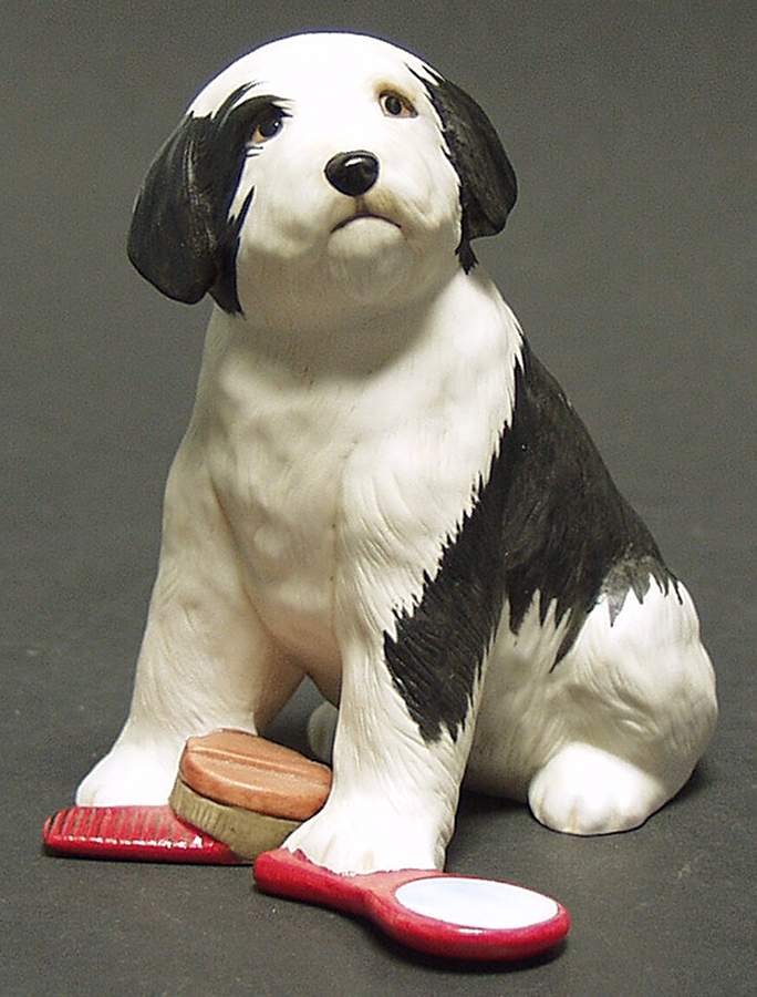 World of Puppies Sheepdog - Boxed by Franklin Mint-1