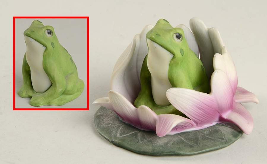 Woodland Surprises Frog With Flower-Set Of 2 - Boxed by Franklin Mint-1