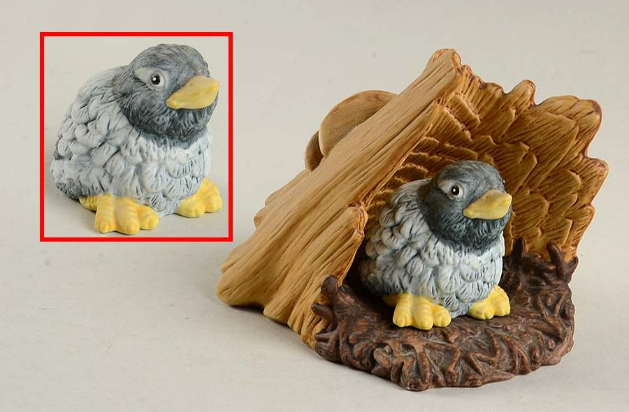 Woodland Surprises Bluebird With Branch-Set Of 2 - Boxed by Franklin Mint-1