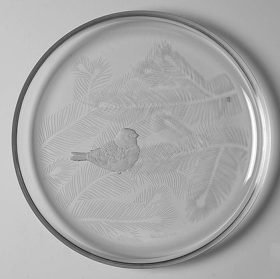 Franklin Mint Crystal Plates Crystal Snowbird - No Box by Franklin Mint-1