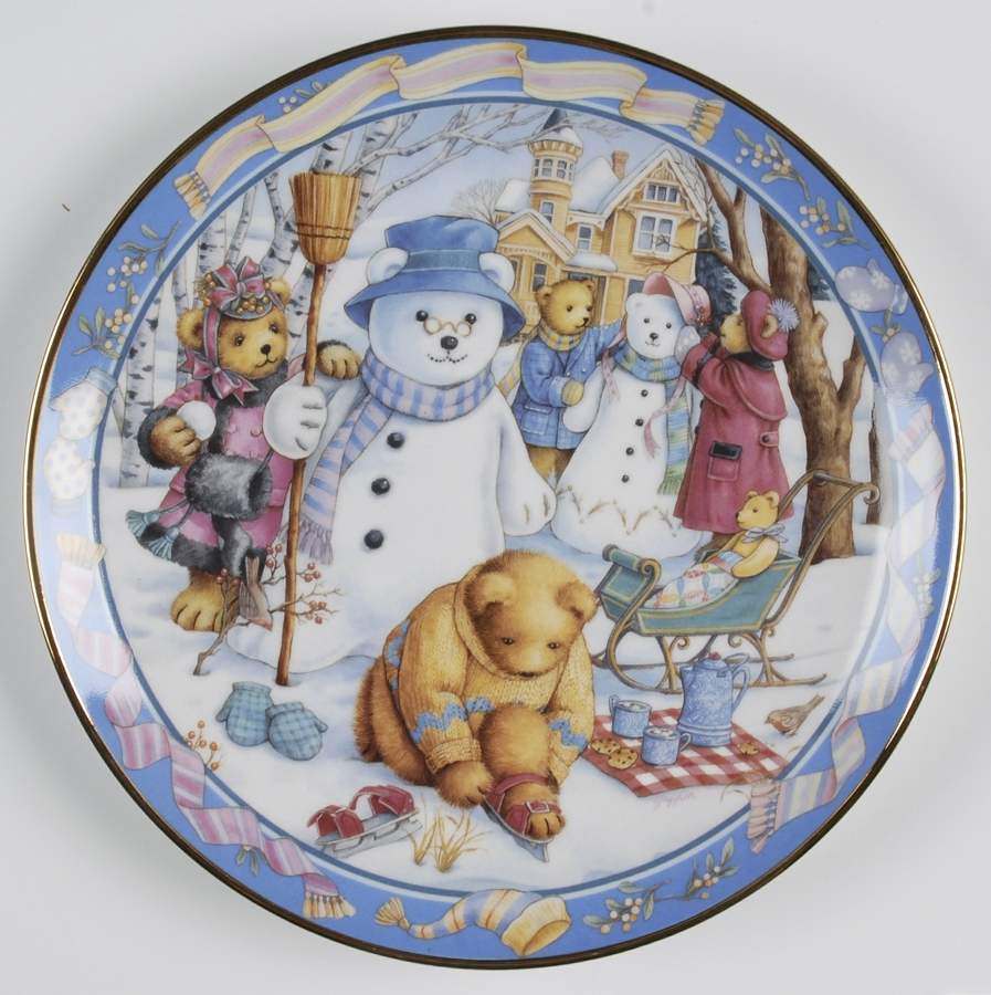 Linda Griffith Teddy Bear Winter Winter Wonderland - No Box by Franklin Mint-1