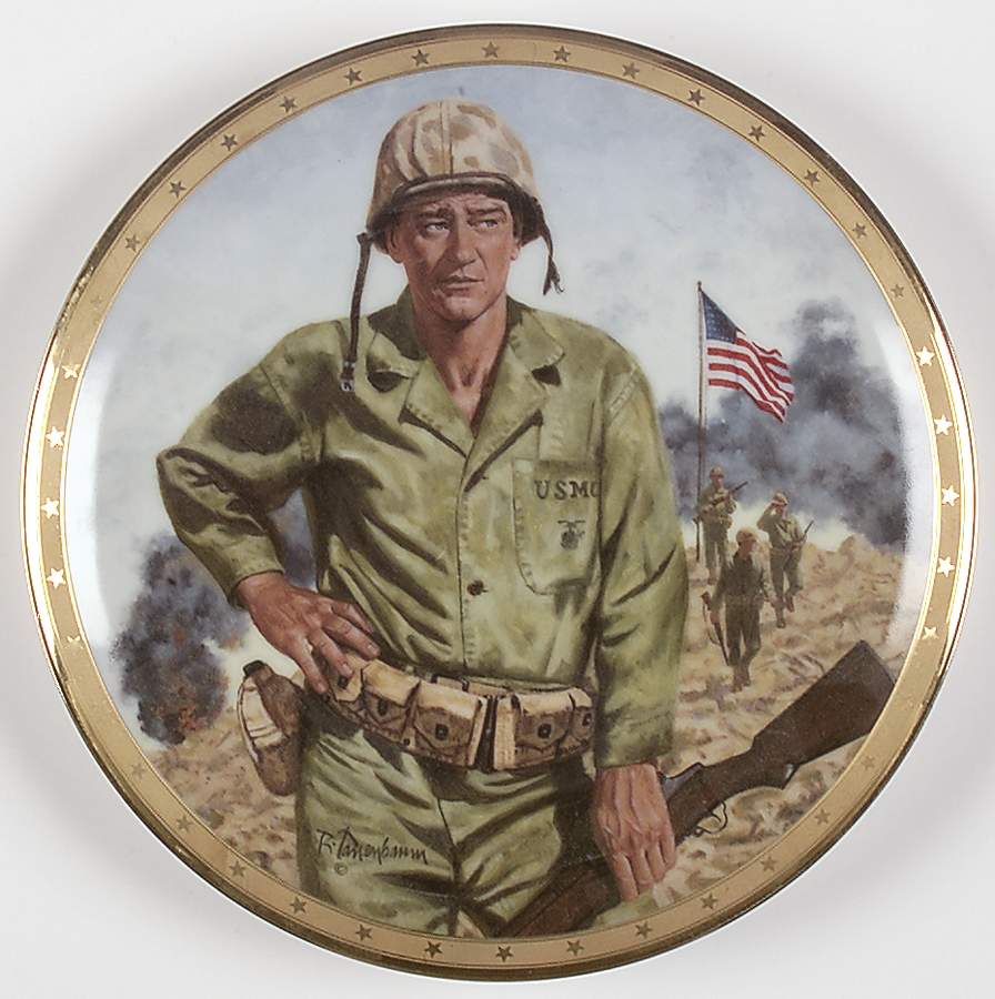 John Wayne 2 Symbol Of America's Fighting Forces - No Box by Franklin Mint-1