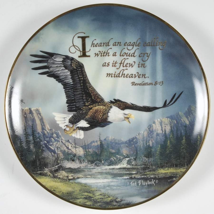 Ted Blaylock Eagles I Heard An Eagle Calling - No Box by Franklin Mint-1