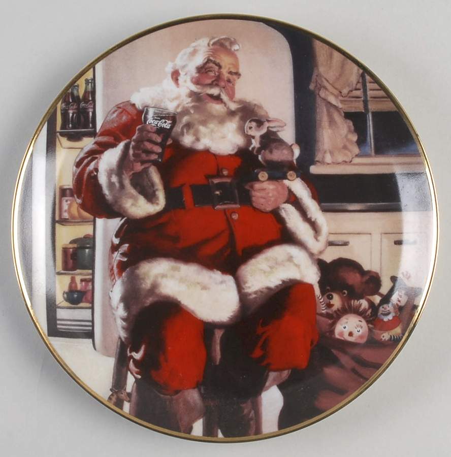 Coca Cola Christmas Santa Pause - No Box by Franklin Mint-1