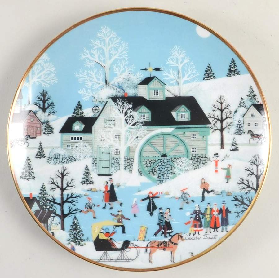 American Folk Art Moonlight Gathering - No Box by Franklin Mint-1