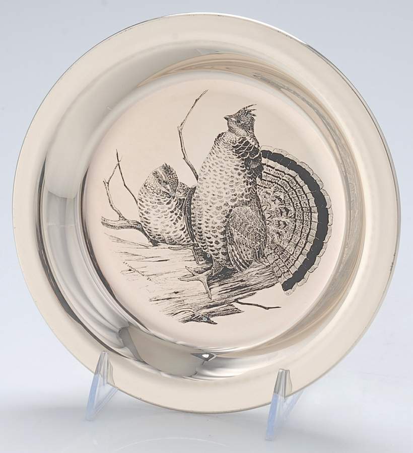 Audubon Birds Ruffed Grouse - Boxed by Franklin Mint-1