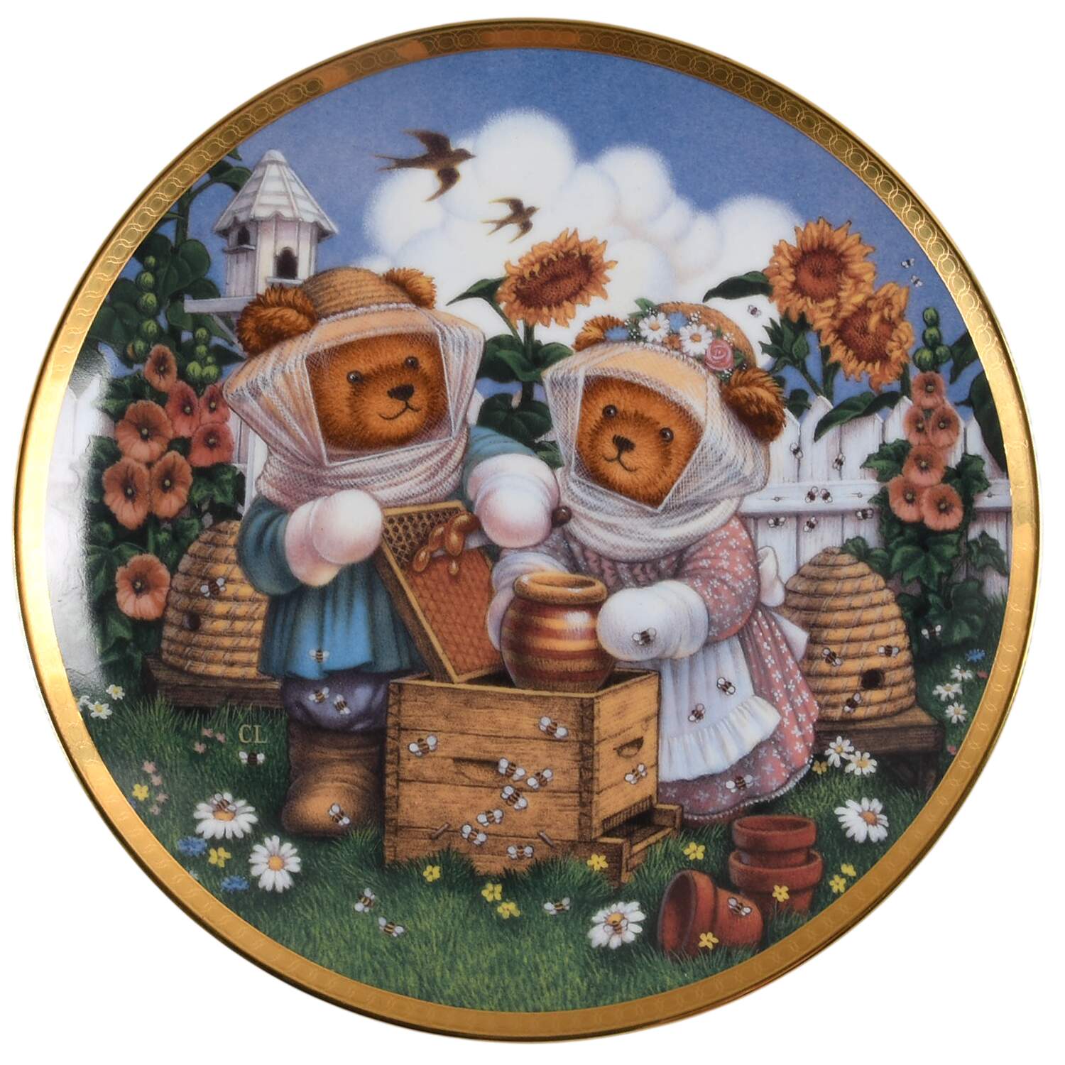 Carol Lawson Plates Bee My Honey - No Box by Franklin Mint-1