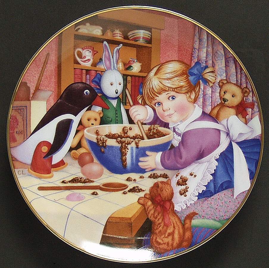 Carol Lawson Plates Little Gourmet - No Box by Franklin Mint-1