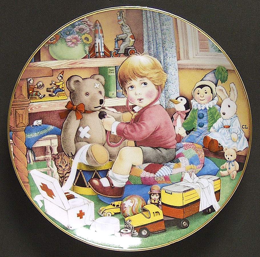 Carol Lawson Plates Little Doctor - No Box by Franklin Mint-1