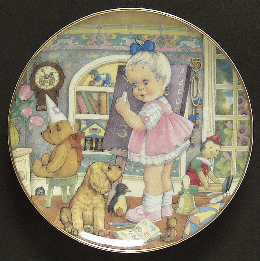 Carol Lawson Plates Teachers Pet - No Box by Franklin Mint-1