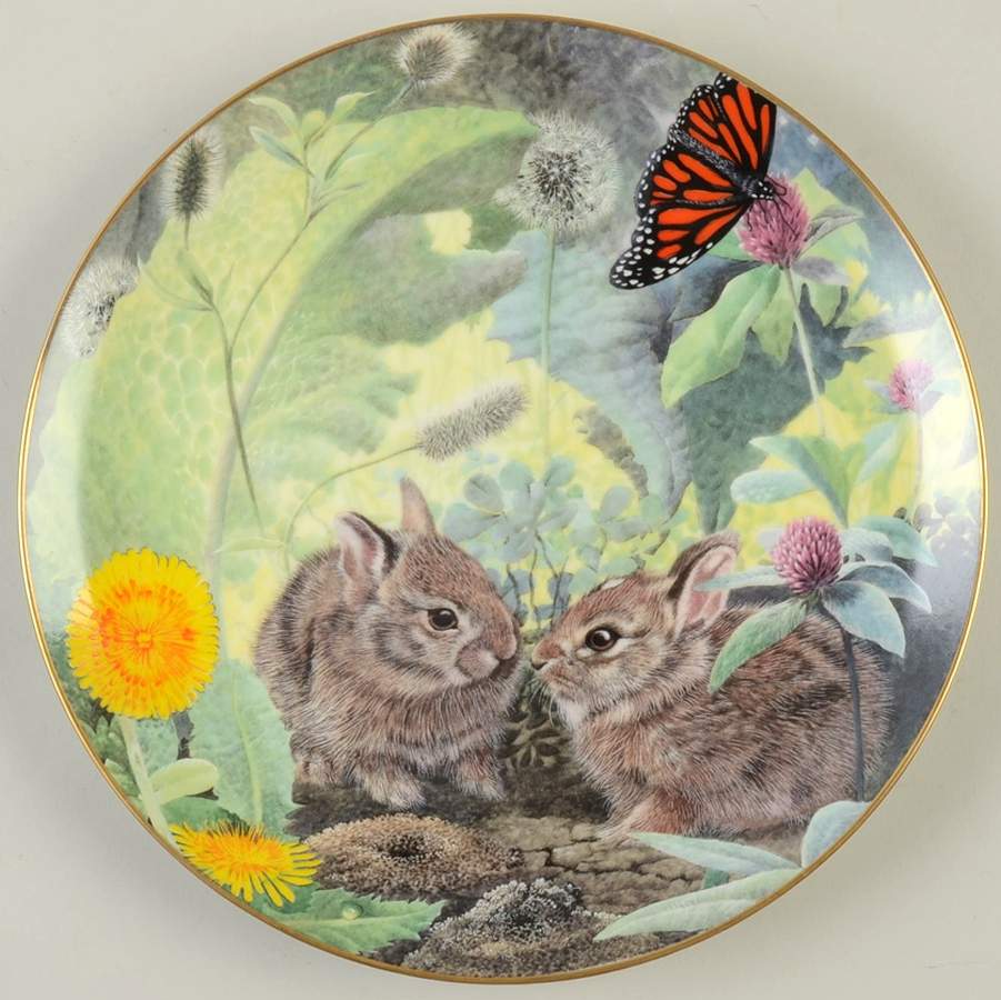 Country Diary Rabbits - No Box by Franklin Mint-1