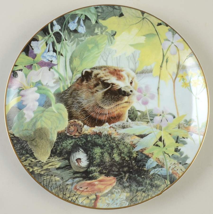 Country Diary River Otter - No Box by Franklin Mint-1