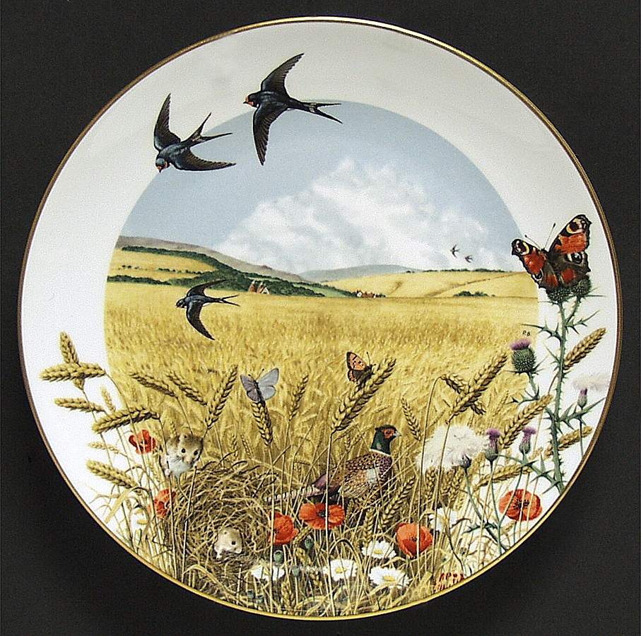 Country Year Wheat Fields In August - No Box by Franklin Mint-1