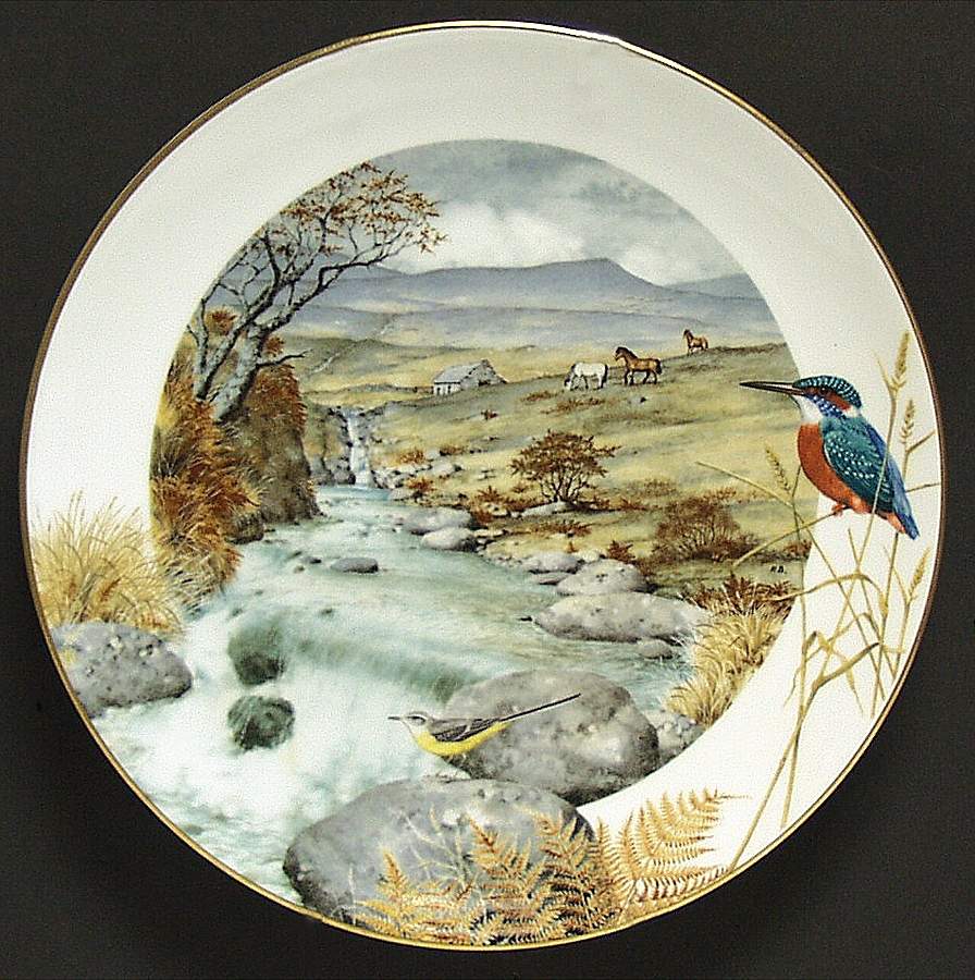 Country Year Secluded Stream In November - No Box by Franklin Mint-1