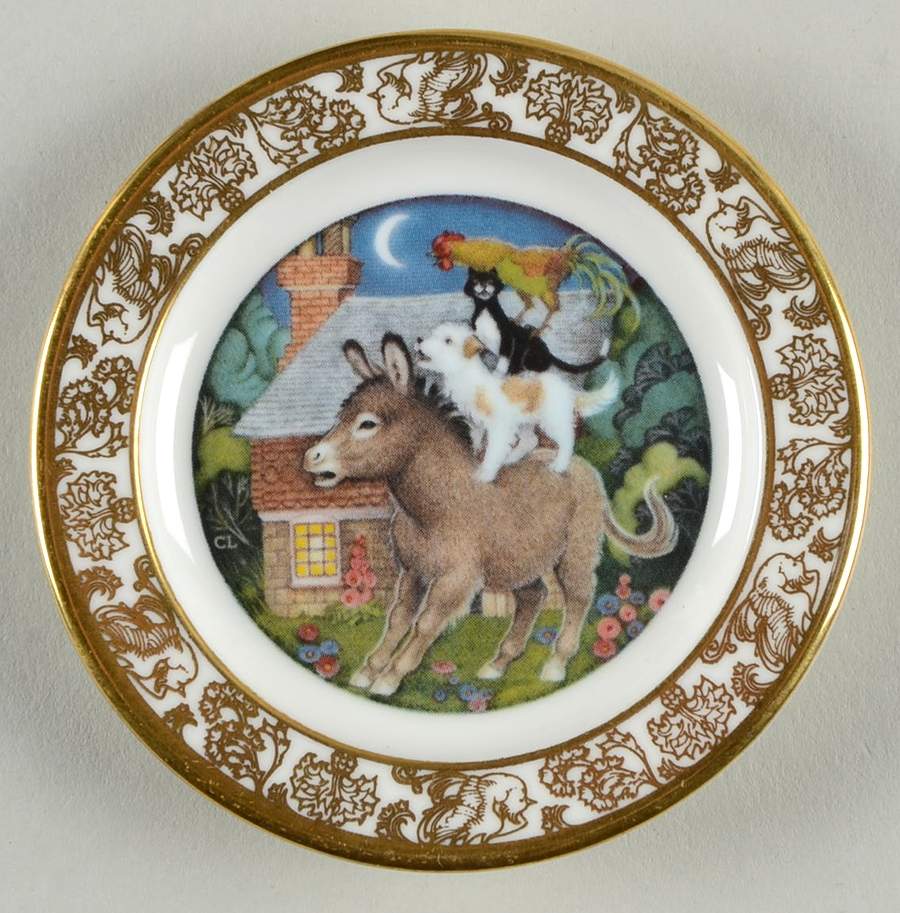 Best Loved Fairy Tales-Miniature The Bremen Town Musician - No Box by Franklin Mint-1