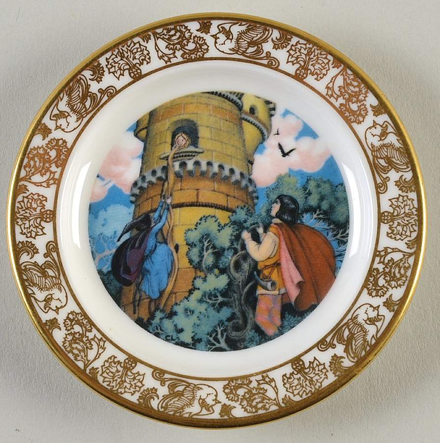 Best Loved Fairy Tales-Miniature Rapunzel - No Box by Franklin Mint-1