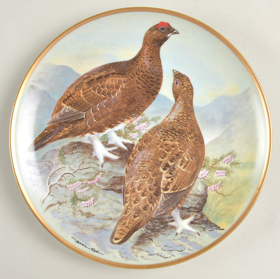 Gamebirds of The World Red Grouse - No Box by Franklin Mint-1