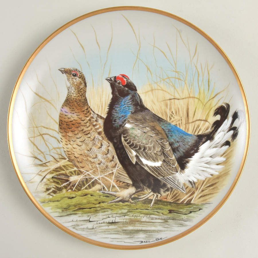 Gamebirds of The World Black Grouse - No Box by Franklin Mint-1