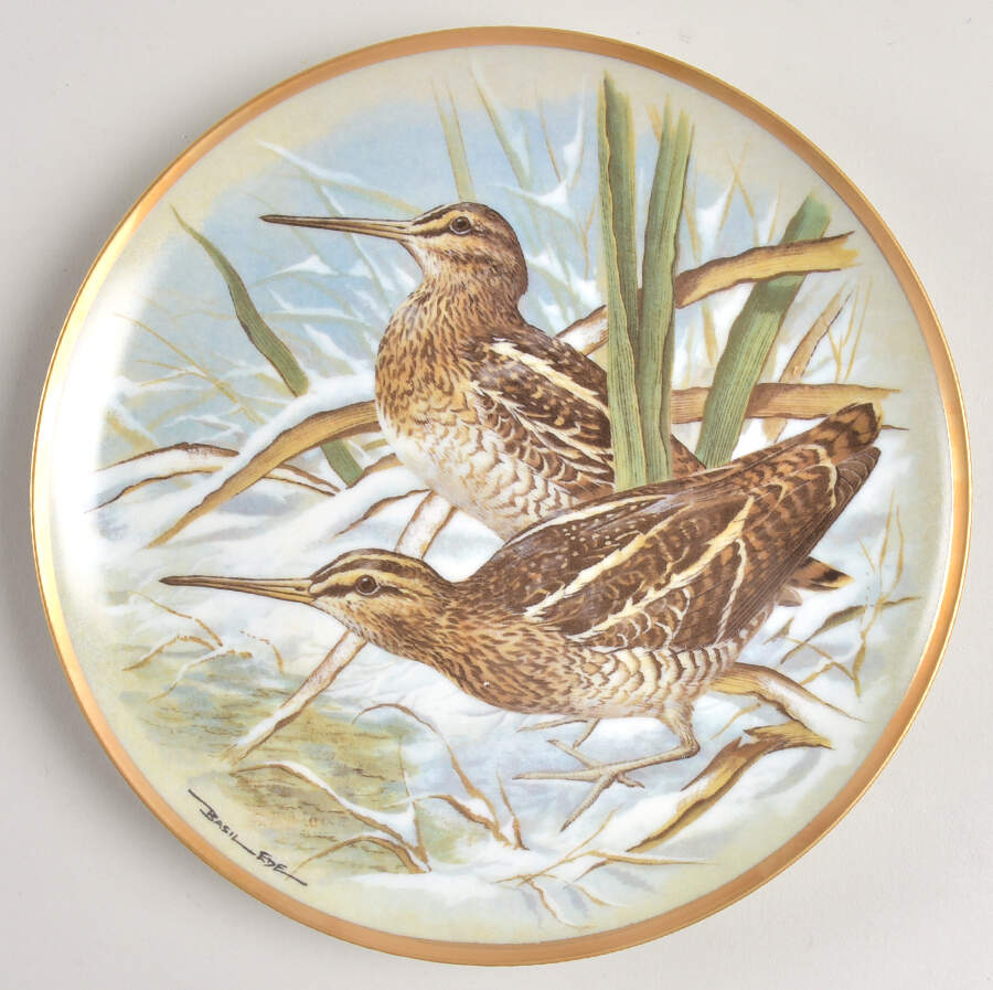 Gamebirds of The World Common Snipe - No Box by Franklin Mint-1