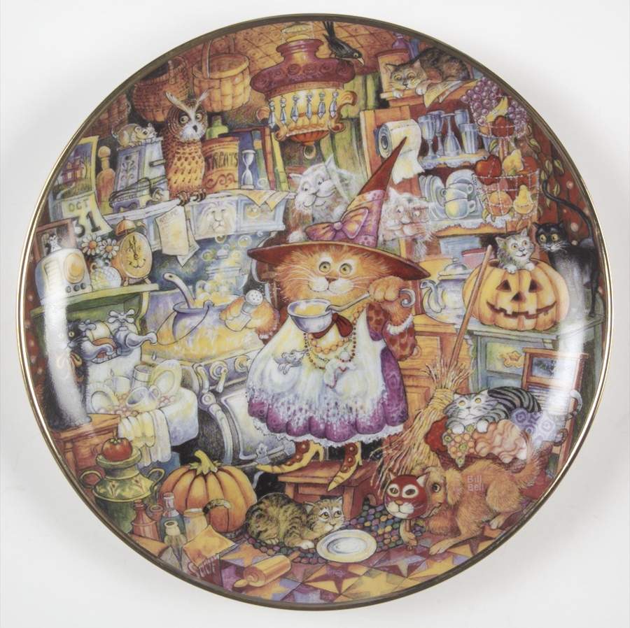Holiday Cats Scaredy Cats - No Box by Franklin Mint-1