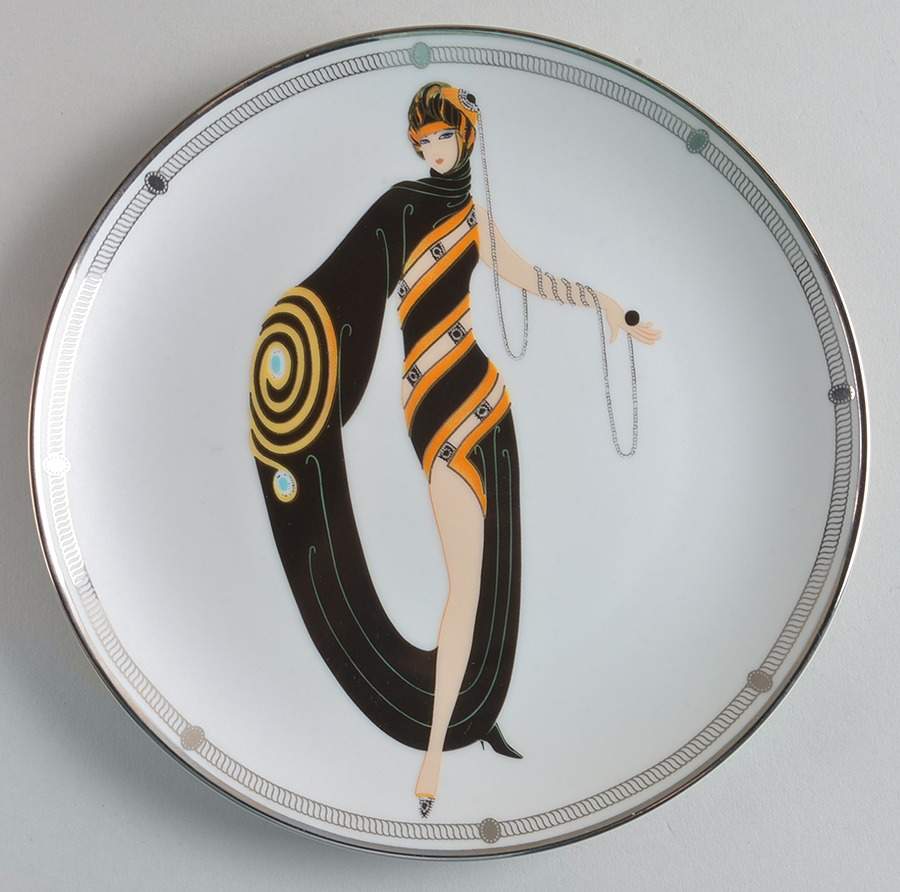 House of Erte' Pearls And Emeralds - No Box by Franklin Mint-1