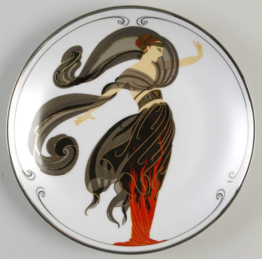 House of Erte' Flames Of Love - No Box by Franklin Mint-1