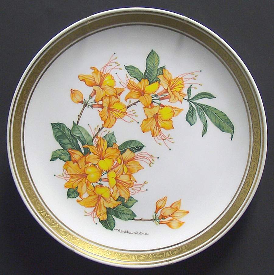 International Gallery Flowers Flame Azaleas - No Box by Franklin Mint-1