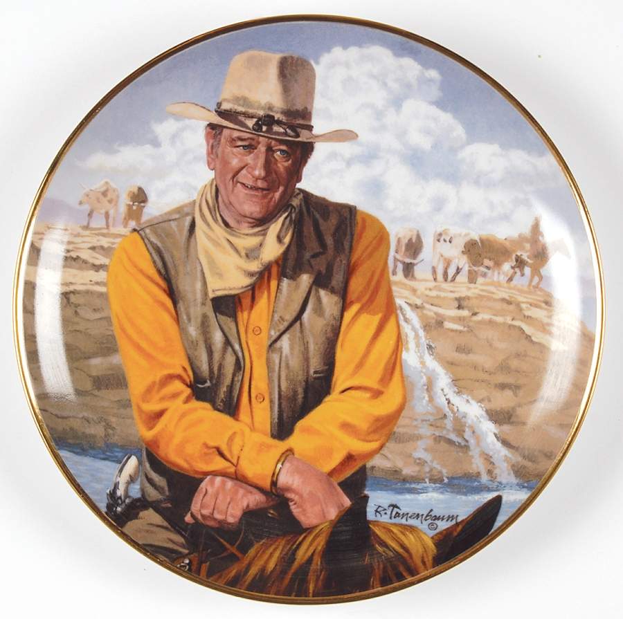 John Wayne-The Legend Lives On Rugged Horseman - No Box by Franklin Mint-1