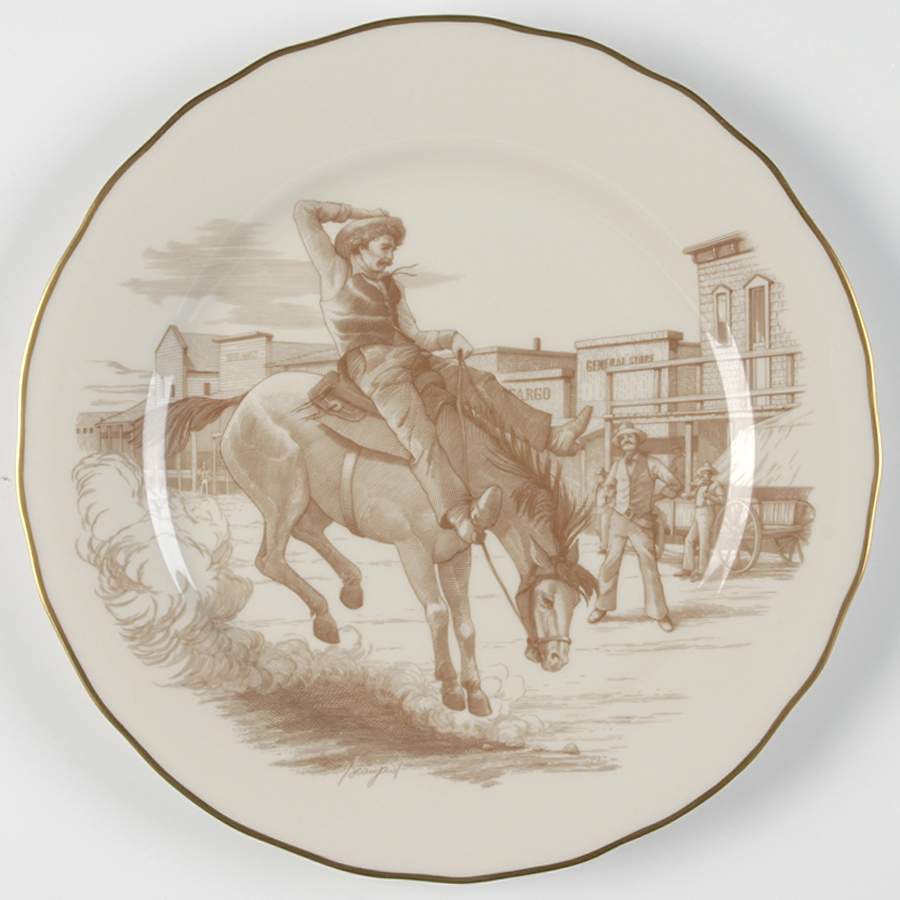 Mark Twain Riding A Bronc - Boxed by Franklin Mint-1