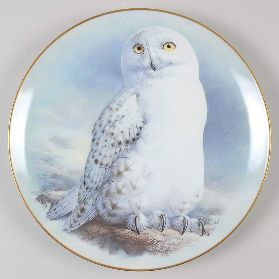 Raymond Watson Owls Snowy Owl - No Box by Franklin Mint-1