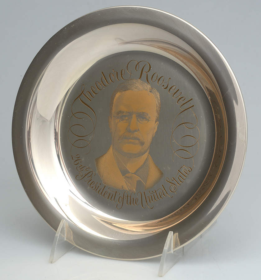 Presidential Plates Theodore Roosevelt-26th President - No Box by Franklin Mint-1