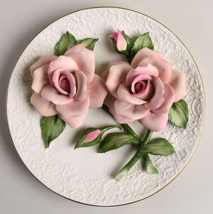 The Roses of Capodimonte Sheer Bliss Roses - Boxed by Franklin Mint-1