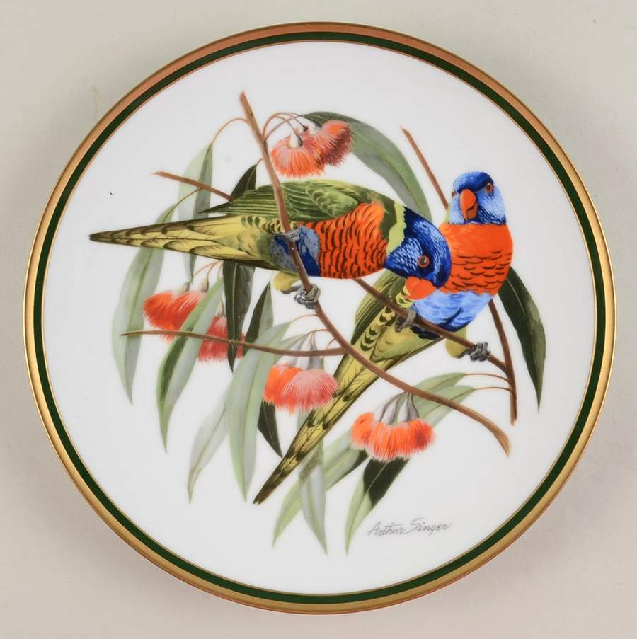 Woodland Birds Of The World Rainbow Lorikeet - No Box by Franklin Mint-1