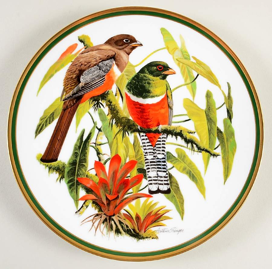 Woodland Birds Of The World Collared Trogon - No Box by Franklin Mint-1