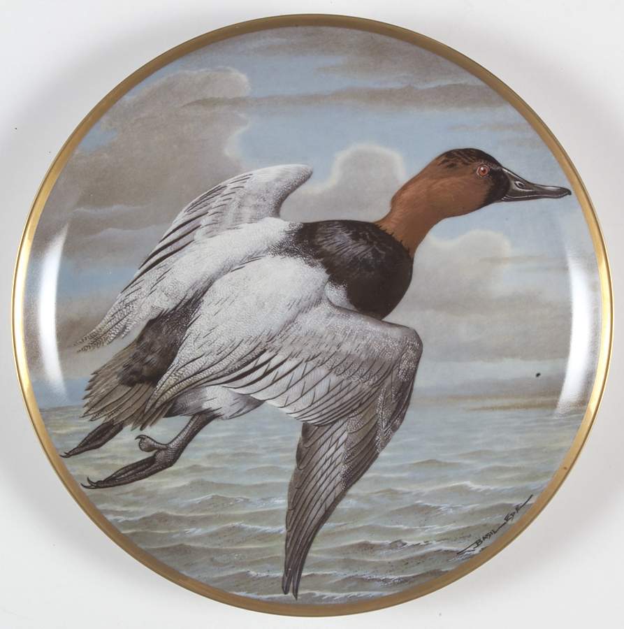 Water Birds of the World Canvasback-Aythya Valisineria - No Box by Franklin Mint-1