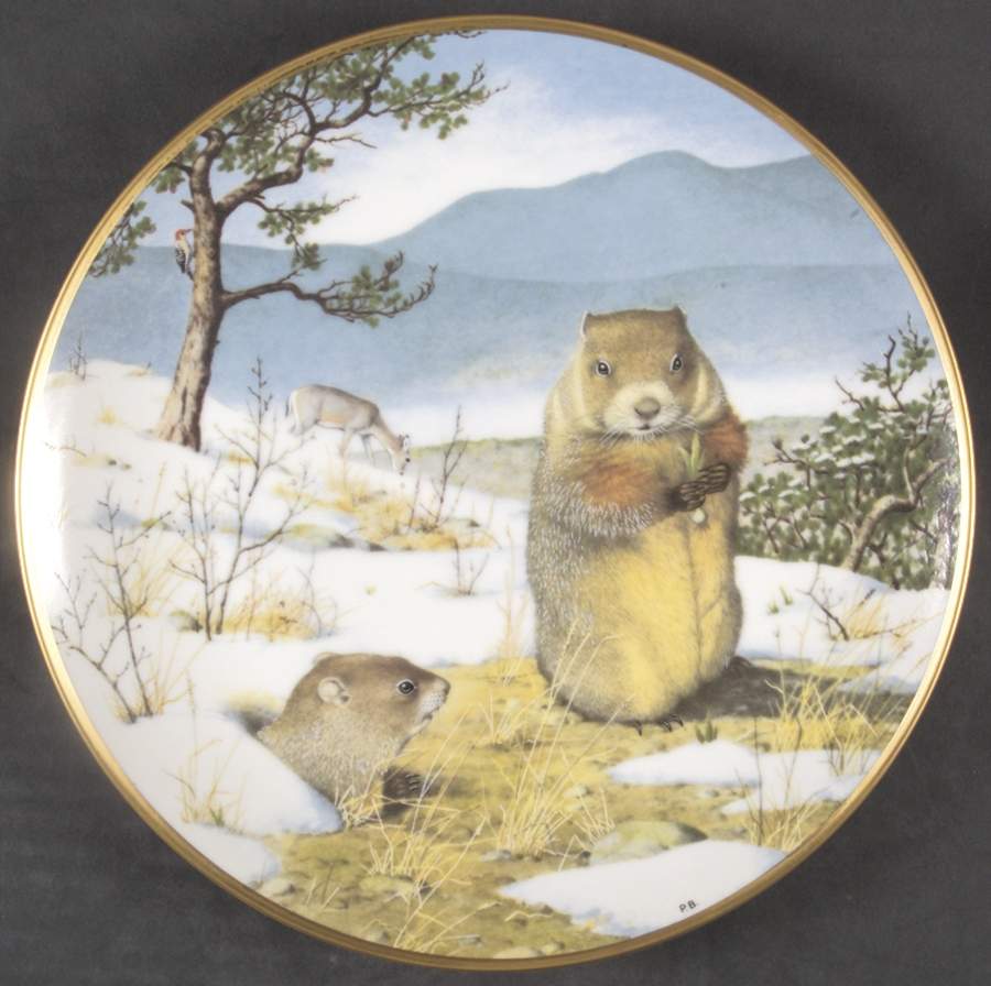 Woodland Year February-Woodchuck - No Box by Franklin Mint-1