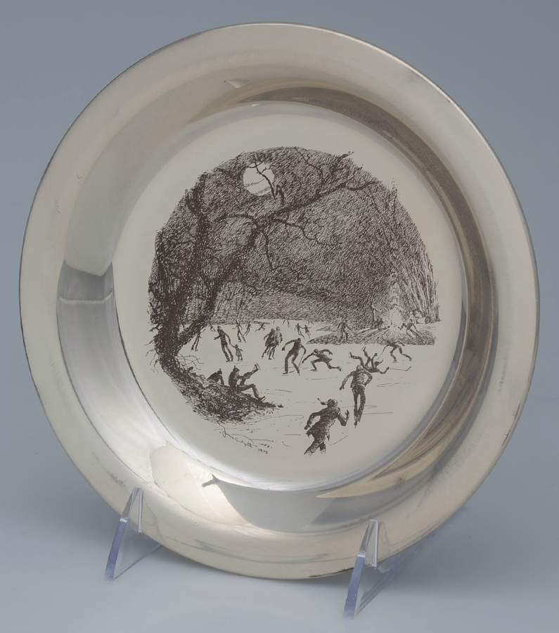 James Wyeth Skating On The Brandywine - Boxed by Franklin Mint-1